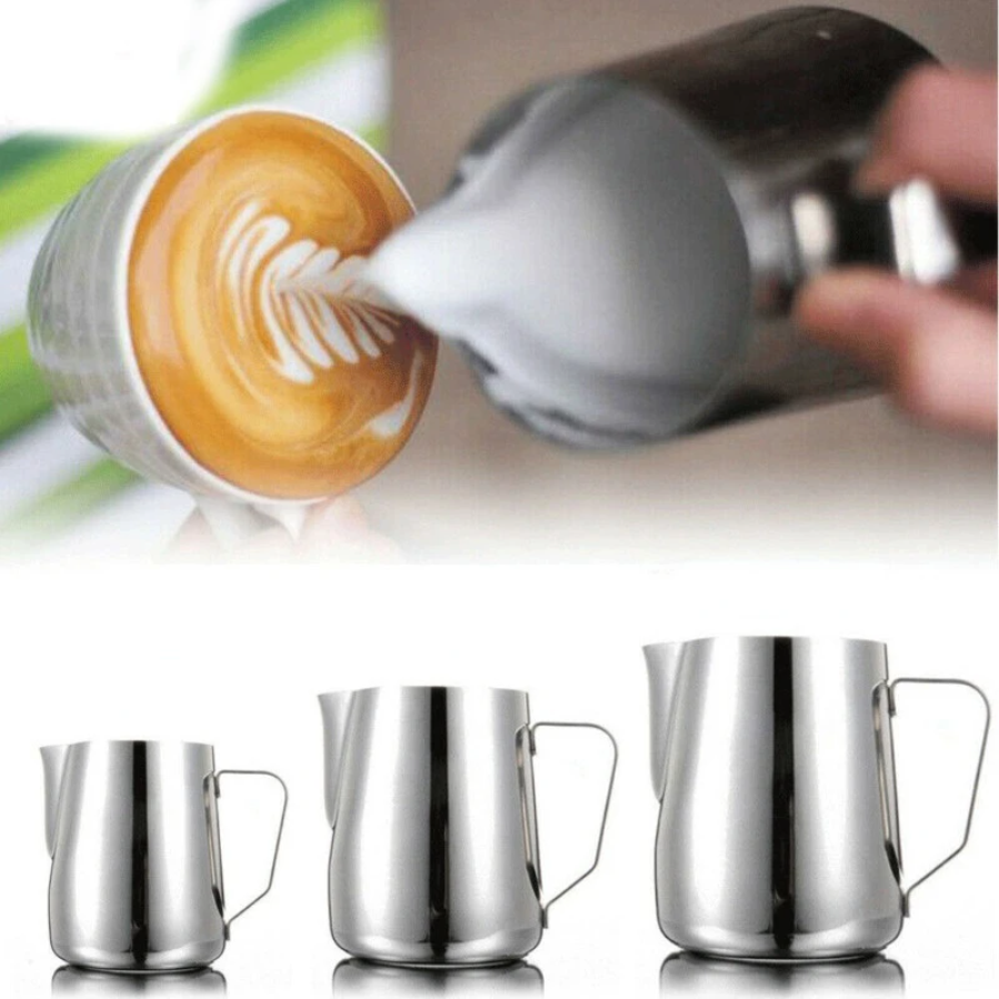 Coffee Shop Equipment - 150/350/600ml Milk Jugs Fashion Stainless Steel