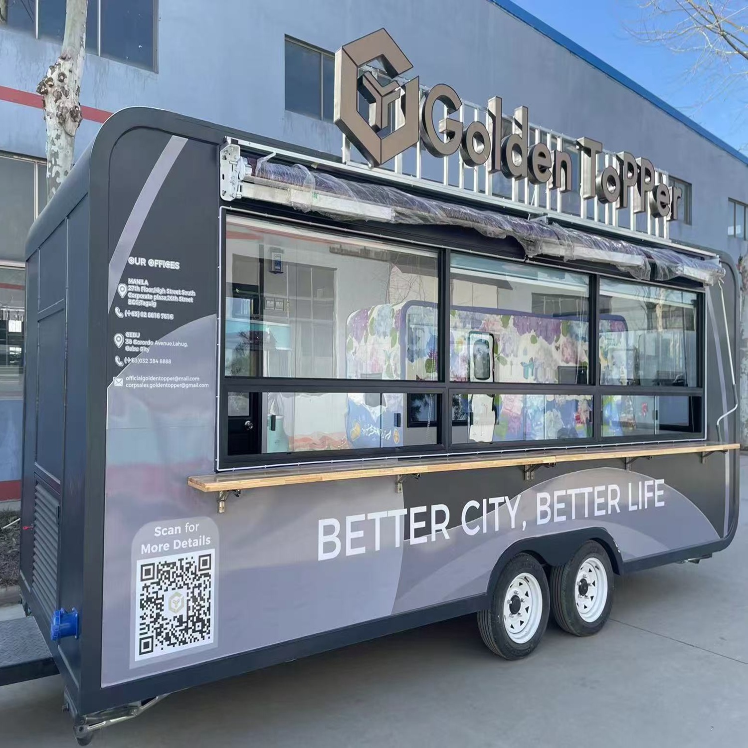 Mobile Coffee Van Equipment - Commercial Standards Food Trailer Cart Mobile