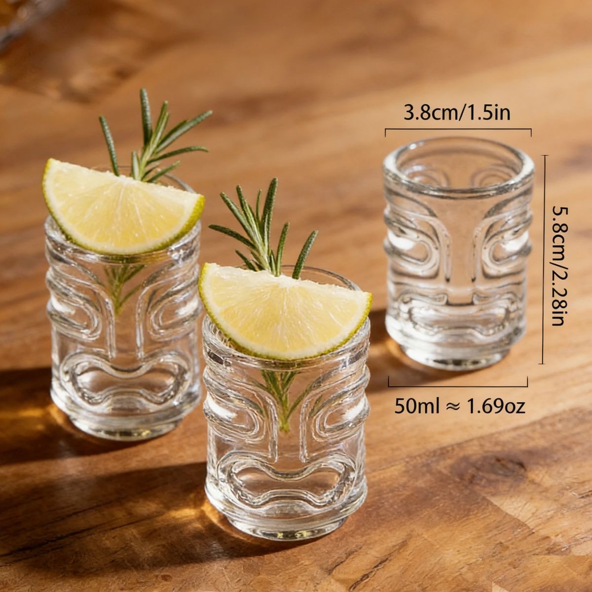 6Pcs Shot Glasses With Three D - Espresso Shot Glass ulasan dan harga