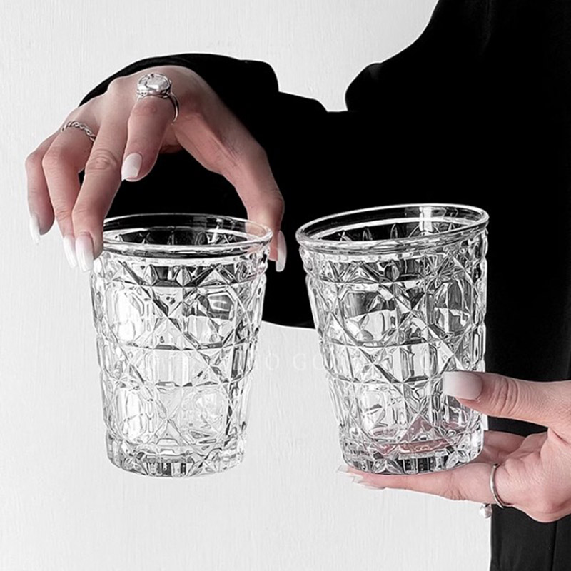 2pcs 310ml Vintage Diamond Pat - Espresso Shot Glass ulasan dan harga