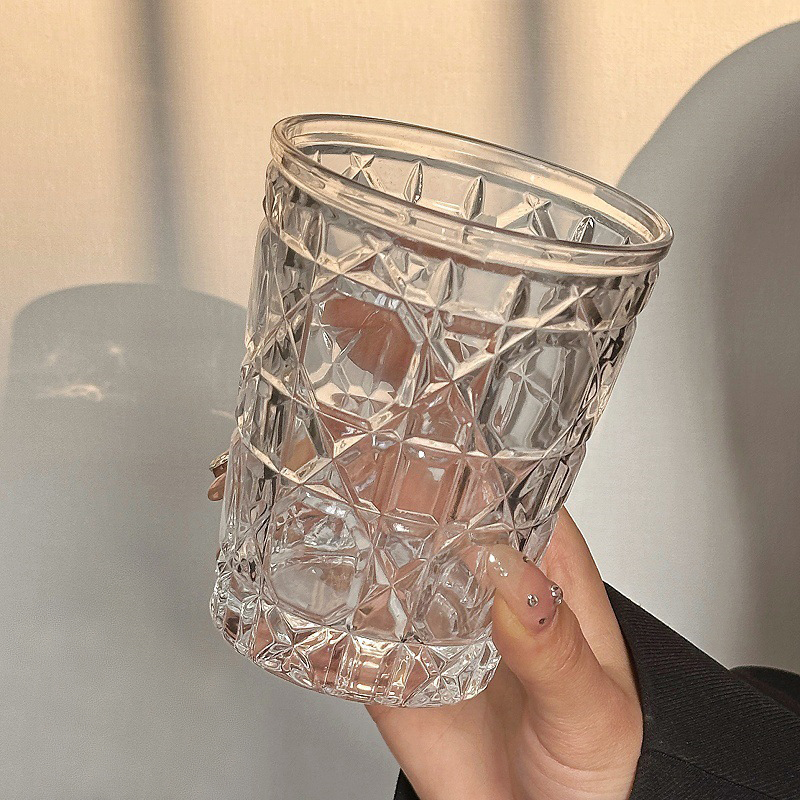 2pcs 310ml Vintage Diamond Pat - Espresso Shot Glass ulasan dan harga