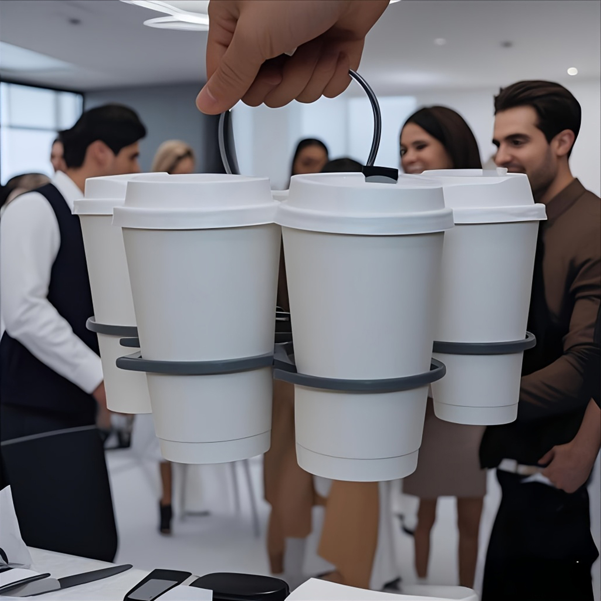 6-Slot Foldable Drink Caddy -  - Coffee Shop Equipment ulasan dan harga