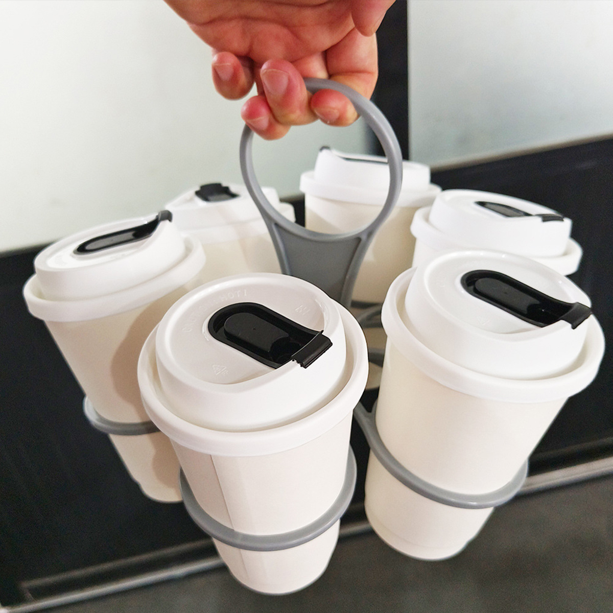 6-Slot Foldable Drink Caddy -  - Coffee Shop Equipment ulasan dan harga