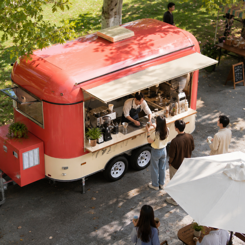 Food Cart Mobile Trailer Custo - Mobile Coffee Van Equipment ulasan dan harga